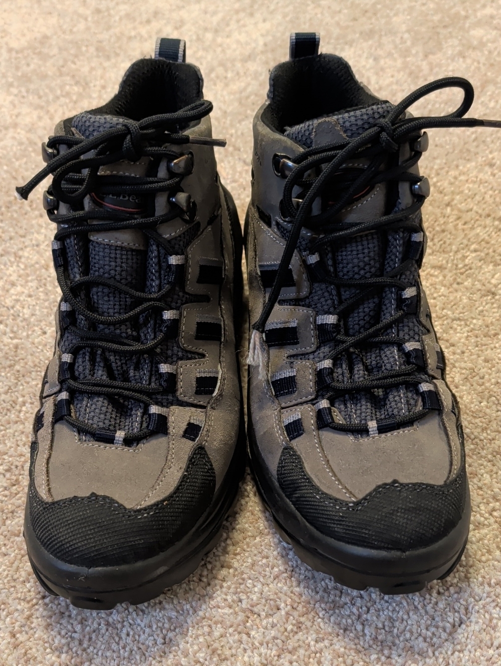 L.L. Bean Women's  Gray and Black Gore Tex Waterproof Trail Boots